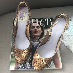 Delman snake skin & real leather heels!
